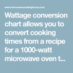 Microwave conversion chart 1000 to 700. Be the first to know