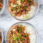 Sriracha Hoisin Ground Pork Bowls - Meal Plan Addict