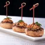 Honey figs cheese stuffed mushrooms - PassionSpoon