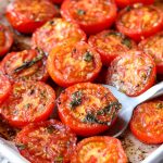 Burst sweet cherry tomato pasta; with burrata, crispy rosemary and  chickpeas - PassionSpoon