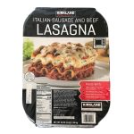 Kirkland All Natural Italian Sausage & Beef Lasagna 2/3 lb. Trays CASE