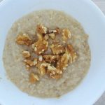 Creamy Maple Brown Sugar Oatmeal - two raspberries