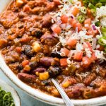 Vegetarian 3 Bean Chili Recipe - No Spoon Necessary