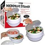 2 Tier Microwave Steamer To Cook & Steam Vegetables Fish Rice : Amazon.co.uk:  Home & Kitchen