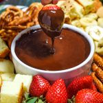 The Easiest Boozy Chocolate Hazelnut Fondue - Host The Toast