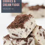 3 Ingredient Microwave Cookies & Cream Fudge - Bake Play Smile