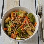 Microwave Steamed Vegetables with Soba Noodles