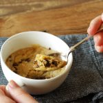 Chocolate Chip Cookie Mug Cake - Living on Cookies