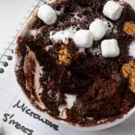 Microwave S'mores Chocolate Cake - Dorm Room Cook