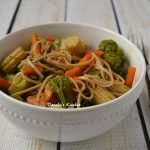 Microwave Steamed Vegetables with Soba Noodles