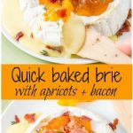 Easy microwave baked brie with apricots and bacon - Family Food on the Table