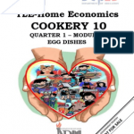 COOKERY 10 - Q1 - Mod1 PDF | Egg As Food | Yolk