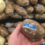 Individual plastic wrapped potatoes. Environmentally sound.: LosAngeles