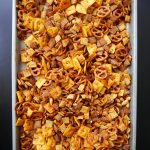 Spicy Chex Mix, Not your ordinary snack mix - whattomunch.com