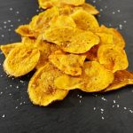 Sweet #potato #chips #microwave #recipe #3 1/2 #minutes #vegan #vegetarian  #glutenfree #healthyrecipe @https://indfused.wordpress.com