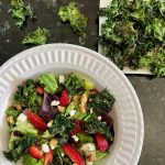 Maple Balsamic Kale Chip Salad - Cheerful Choices