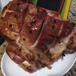 Gammon cooked in coke with a spicy honey mustard glaze | Drizzle and Dip
