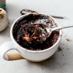 Egg-free Chocolate Microwave Mug Cake Recipe | At The Table Tonight