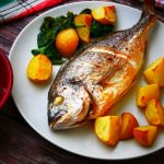 Oven-baked gilt-head bream; white fish recipe - PassionSpoon recipes