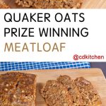 Quaker Oats Prize Winning Meatloaf Recipe | CDKitchen.com