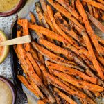 Crispy Baked Sweet Potato Fries with Dipping Sauces | Linger