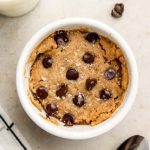Healthy Chocolate Chip Mug Cake (Vegan + Gluten Free) - Okonomi Kitchen