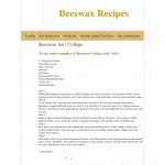 Beeswax Crafts Recipes - A Guidebook to Making your Own Beeswax Candl…