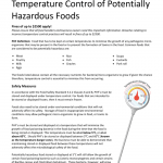 Temperature Control of Potentially Hazardous Foods