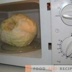 Cabbage for cabbage in the microwave
