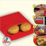 Microwave Oven Potato Baking Bag, Steam Pocketcooks 4 potatoes at once In 4  Minutes Washable Potato