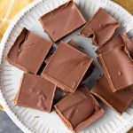 2 Ingredient Chocolate Peanut Butter Vegan Fudge Recipe - Beaming Baker