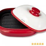 Rangemate Square Microwave Grill with Recipe Book - Red : Amazon.co.uk:  Home & Kitchen