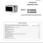 Sharp Carousel R-930AW Manuals | ManualsLib