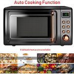 Retro Countertop Microwave Oven, 0.7Cu.ft, 700-Watt, Cold Rolled Steel  Plate, 5 Micro Power,