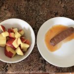 Microwaved Beyond Sausage & Sliced Apple.: ShittyVeganFoodPorn