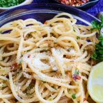 Browned Butter Aglio e Olio Spaghetti Recipe | At The Table Tonight