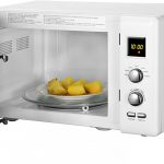 Tesmula gt2-LC White 23L Gifts 0.9 Display Retro with Silver Microwave
