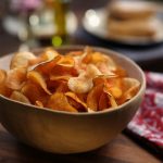 crispy potato chips in microwave