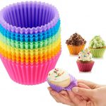 novelty items Reusable Silicone Baking Cups- BakeBaking Mini Muffin Pan-  Reusable Silicone Cupcake Molds -Small Baking Cups Truffle Cake Pan Set  Nonstick in 6 Colors, Pack of 12: Home & Kitchen online