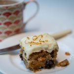 LIGHTLY SPICED CARROT CAKE WITH CREAM CHEESE TOPPING - Woodend Cookery