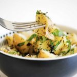 Cheesy Garlic & Herb Microwave Potatoes - Crunch & Cream