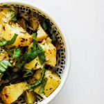 Cheesy Garlic & Herb Microwave Potatoes - Crunch & Cream