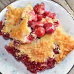 Sour Cherry Cobbler with a Rich Biscuit Crumble Topping | Kitchen Frau