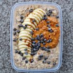 Peanut Butter Banana Oatmeal in the Microwave - Feasting not Fasting