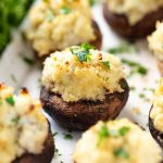 Easy Crab Stuffed Mushrooms