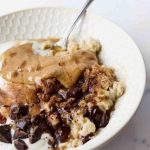 Creamy Maple Brown Sugar Oatmeal - two raspberries