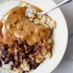 Creamy Maple Brown Sugar Oatmeal - two raspberries