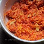 One carrot, one bowl and just three minutes or so, for the 'gajar ka halwa'  you love so much...and another sugar free recipe too... -  HealthFoodDesiVideshi