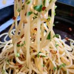 Browned Butter Aglio e Olio Spaghetti Recipe | At The Table Tonight