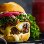Homemade Burger Recipe with Pickled Red Onions - Munchkin Time